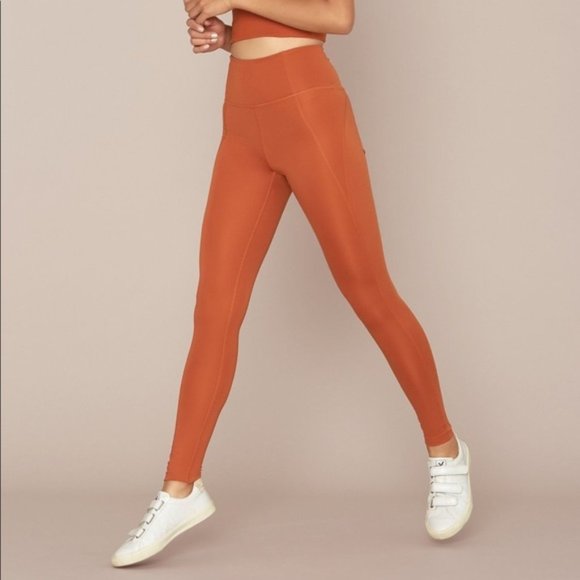 girlfriend collective Pants - Girlfriend Collective Toasted Apricot High Rise M